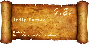 Indig Eszter névjegykártya