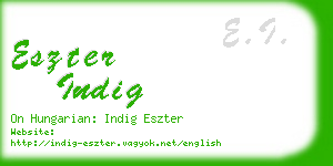 eszter indig business card